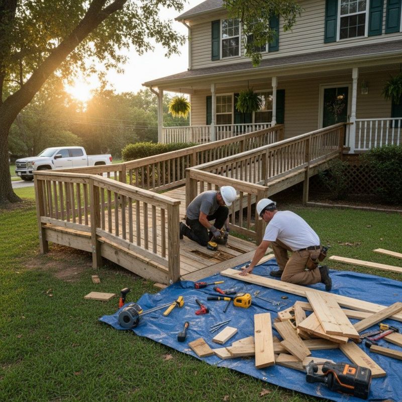 Handicap Ramp Installation detail